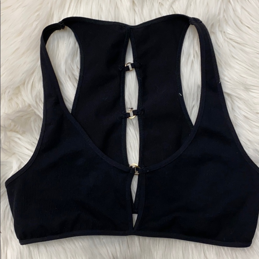 Free People black sports bra